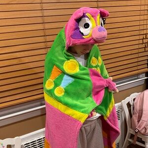 Kids Fleece Hooded Blanket